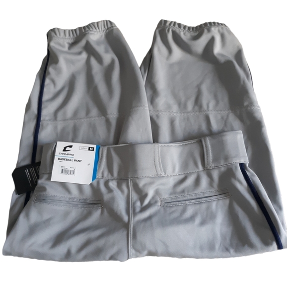 New Champro Grey Adult Medium Loose Fit Knicker Baseball Pants - Picture 2 of 16